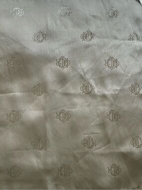 Authentic Dior Silver Grey Silk Scarf